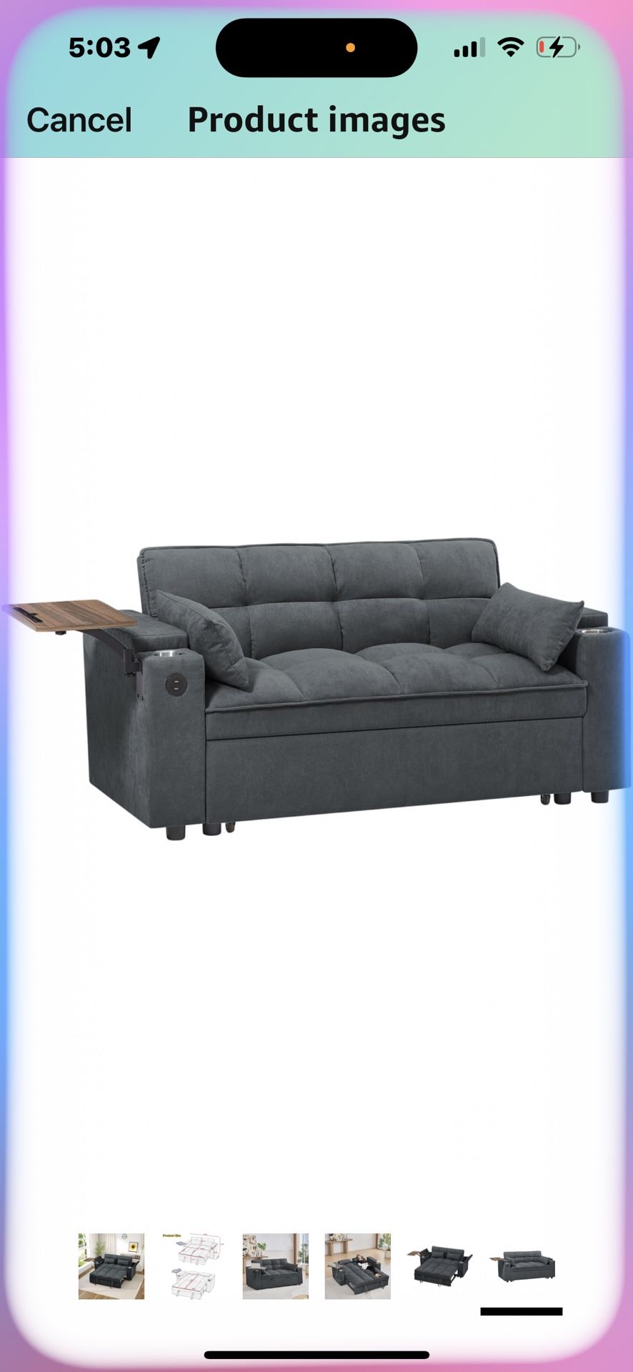 Convertible sleeper sofa bed