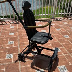 Evolur Cruise Rider Stroller with Canopy, Lightweight Umbrella Stroller with Compact Fold, Easy to Carry Travel Stroller - Noir Black