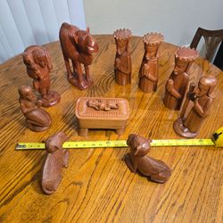 Hardwood Nativity set large