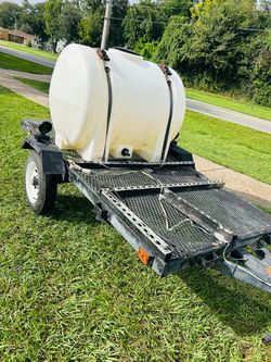 Utility Trailer with 140 Gallon Water Tank and Hose Reel