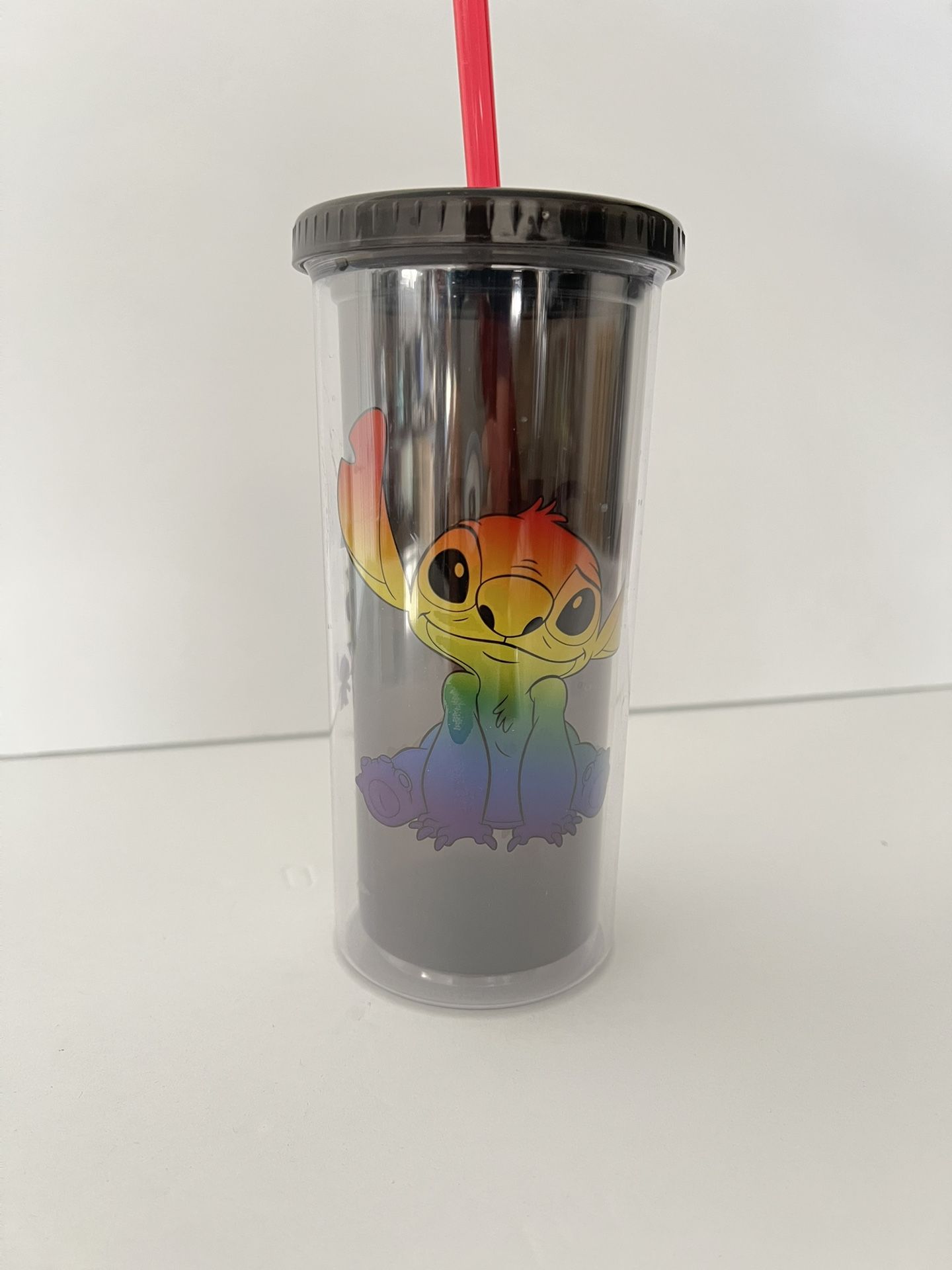 Silver Buffalo Tumbler 20 Ounce Disney Stitch LGBT pride Ohana Means Family