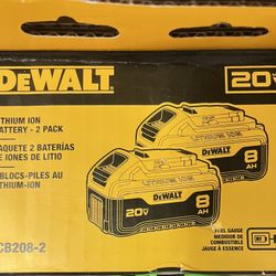 DeWalt 20v 8 Amp Batteries