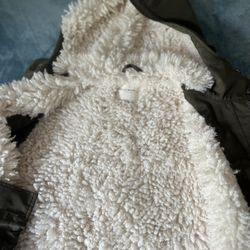 Lucky Brand Cosy Furry Waterproof Jacket, Button Or Zipper Option, XS, But Runs Big, More Like M Size, New, No Tags, $49