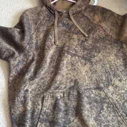 Brown And Dark Brown Large Underarmor Hoodie