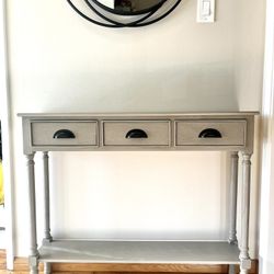 Entryway Table with Drawers & Lower Shelf 