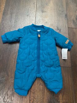 NEW Boys teal blue Pant Romper Size Newborn By Carters #20