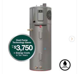 ProTerra 50 Gal. Smart High Efficiency Hybrid Heat Pump Water Heater w/ Leak Detection & Auto Shutoff - 10-Year Warranty