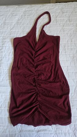 Burgundy mini dress