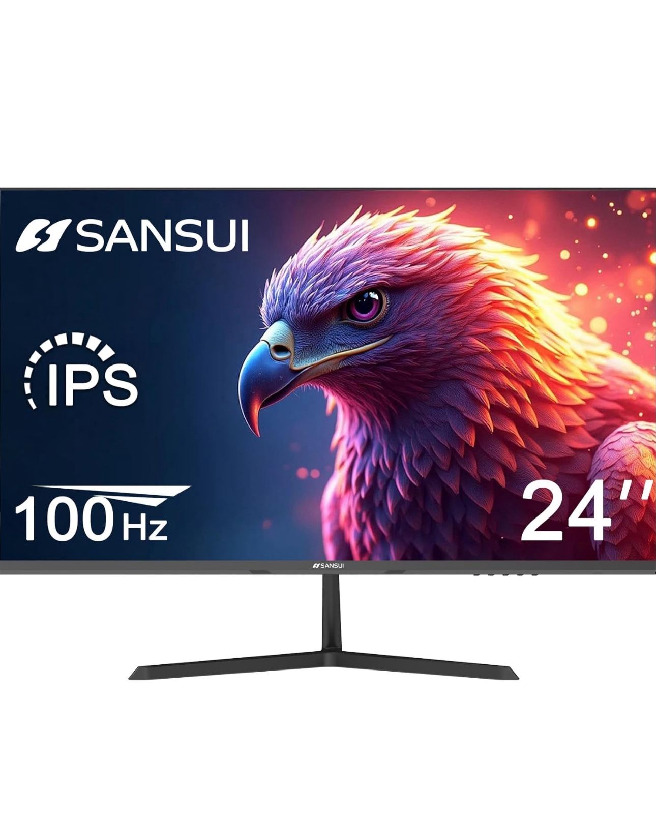 SANSUI Monitor 24 inch 100Hz IPS USB Type-C FHD 1080P Computer Display