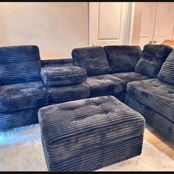 NEW SECTIONAL SOFA WITH OTTOMAN AND FREE DELIVERY- BEDROOM FURNITURE BED MATTRESS AND MORE 