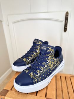 Skechers & Snoop Dogg Leather Sneaker Navy Paisley Bandana Very Rare