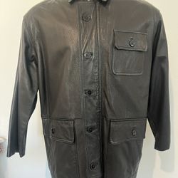 Men’s Leather Jacket Size Medium Made In USA