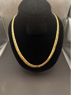 Gold solid cuban link chain