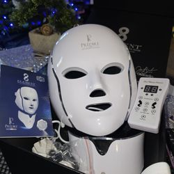 Predire Paris 8-Element Pro Multi-Purpose LED Skincare Mask.  High Quality Salon Grade Skincare.  White Or Gold, NEW IN BOX X8 Multi-Purpose LED PHOTO