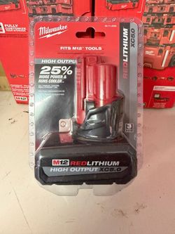 Milwaukee m12 5ah HO battery