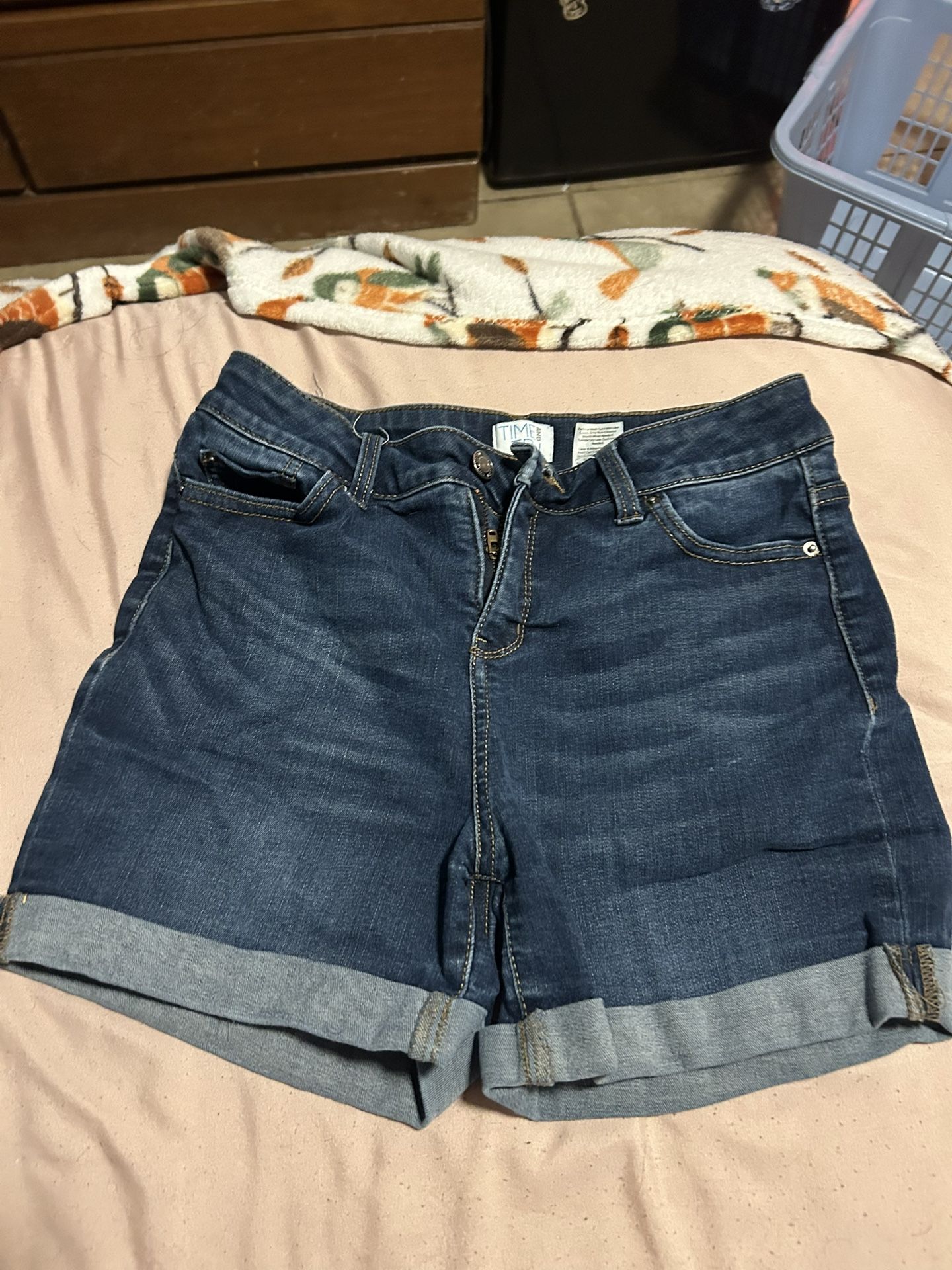 blue jean shorts