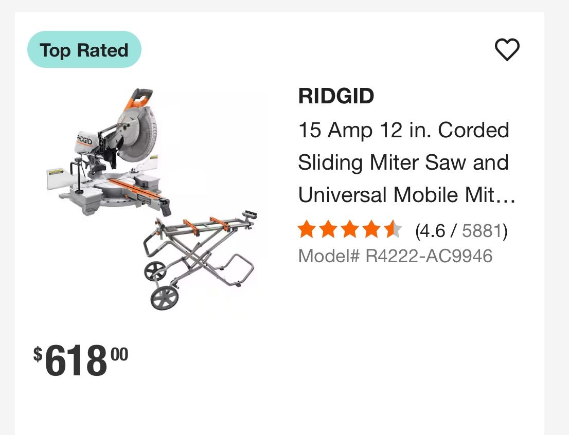 Ridgid Mitre Saw W/ Stand