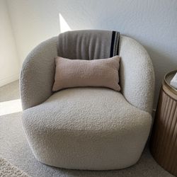 West elm Ivory Boucle Accent Chair 