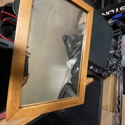 Vintage Oak Mirror 