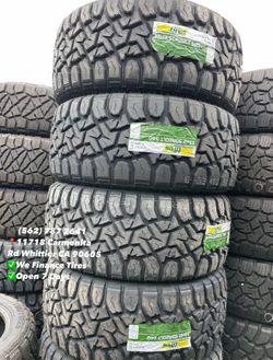 33x12.50R20 TBB R/T Set of Tires Installed and Balanced Set de Llantas Nuevas Instaladas y Balanceadas