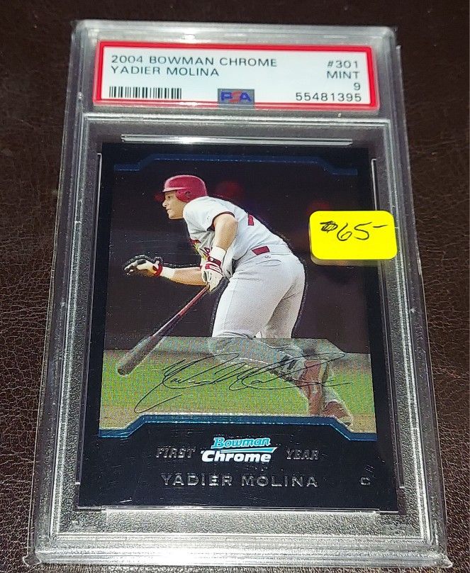 2004 BOWMAN CHROME YADIER MOLINA RC PSA 9