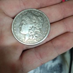 1890- Morgan Silver Dollar Coin


