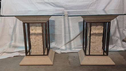 2 Glass End Tables
