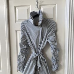 Michael Kors Ruched Raincoat Windbreaker 
