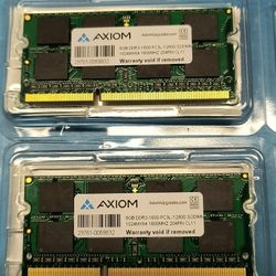Ddr3 Axiom X2 8gb Sticks pc3l-12800 Laptop Ram
