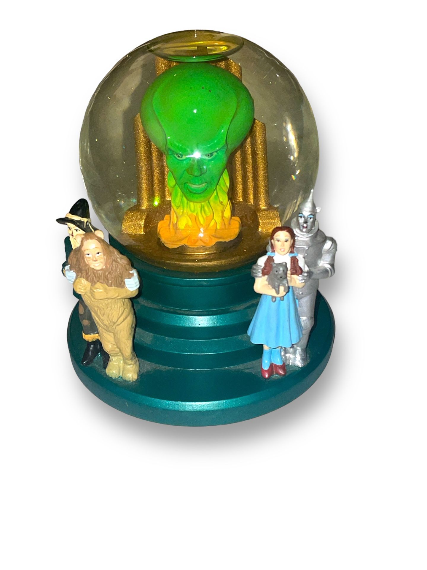 Wizard Of Oz Snow Globe Emerald City 1998 Wizard Dorothy Tin Man Warner Bros