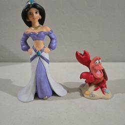 Disney Figurines- Jasmine & Sebastian 
