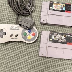 SNES Original Games and Controller