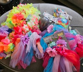 Party Costume Accessories Bundle – Leis, Tutus, Headbands