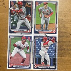 2024 BOWMAN STL CARDINALS LOT OF 4 CARDS 