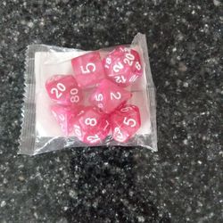Pink Polyhedron Dice Dungeons And Dragons