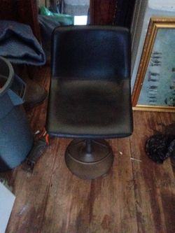 Faux leather barstool chair with adjustable latch