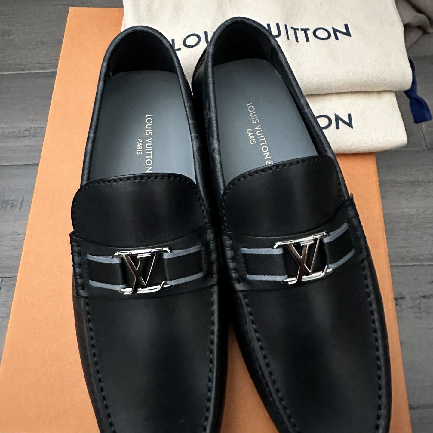 New Men's Louis Vuitton Black Slip On Loafers Shoes for Sale in