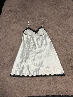 Victoria's Secret Women White Black Satin Lace Slip Dress for Sale in  Everett, WA - OfferUp