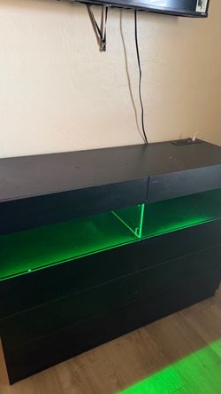 Black Dresser with LED Lights