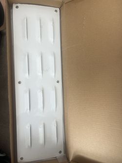 4 Metal Vent Covers – 15” x 4.5” – White Steel Grilles