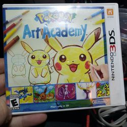 Authentic Pokemon Art Academy Nintendo 3DS 2DS CIB Complete Mint Condition