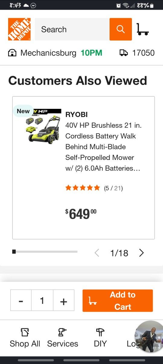 Ryobi 40volt With 2 Batteries And Charger Brandnew