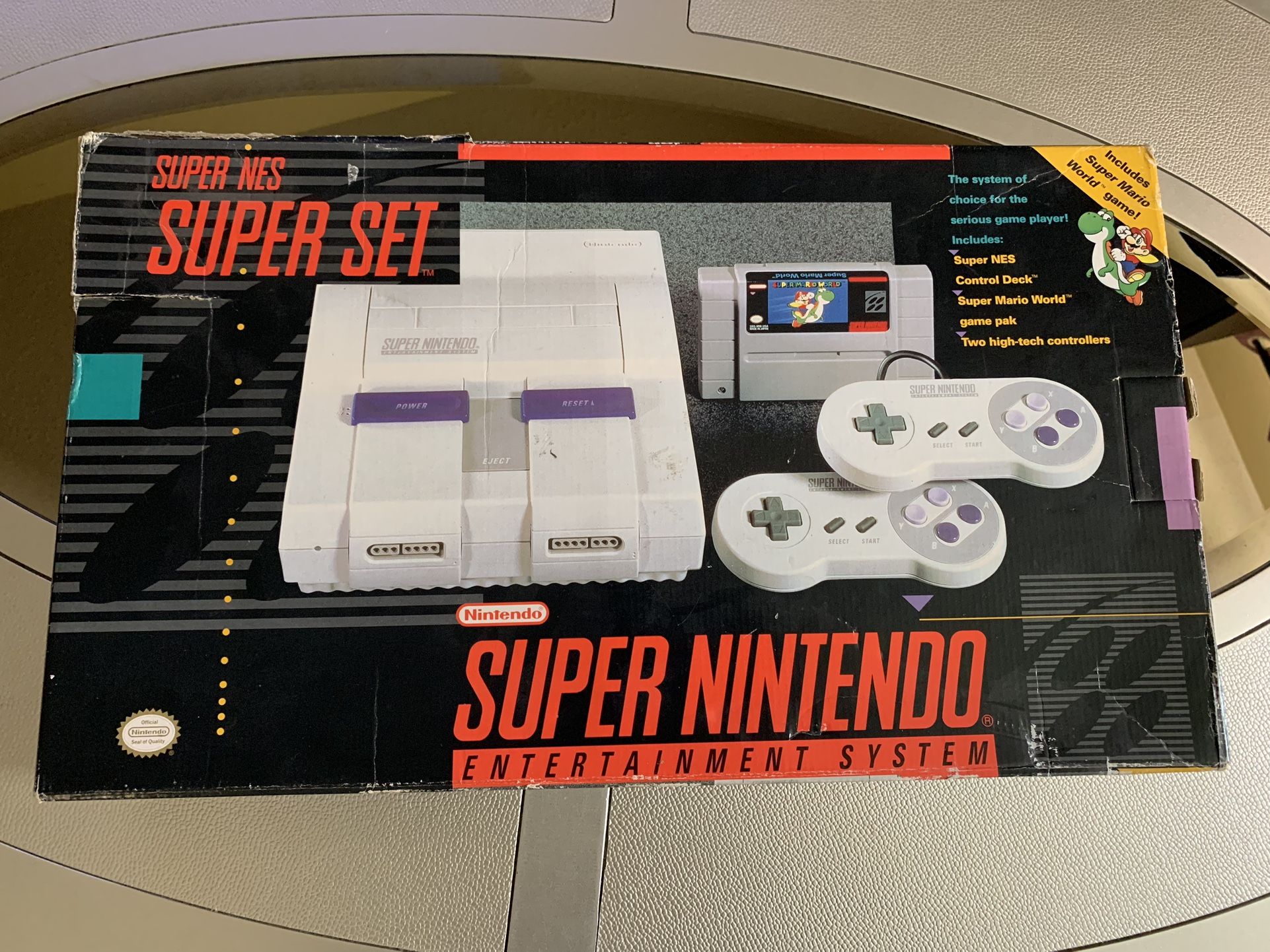 Super Nintendo SNES Super Set Console System with Super Mario World BOX ONLY