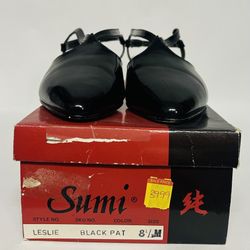 Sumi, Women's Shoes, Low Heels Black Pat Sling Backs, Size 8.5M - BRAND NEW!