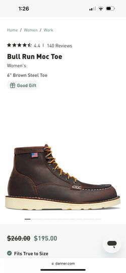 Womens Dinner Moc Toe Boots 7