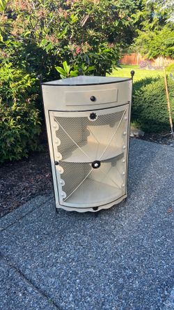 Metal corner cabinet