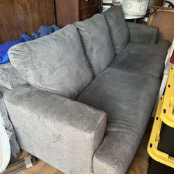 3 Seat Upholstered Couch- Grey