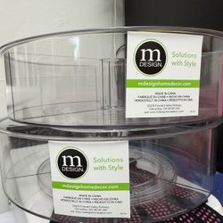 mDesign Lazy Susan Turntable Divided Spinner for Kitchen/Bathroom, Pantry, Fridge, $15 each $25 both