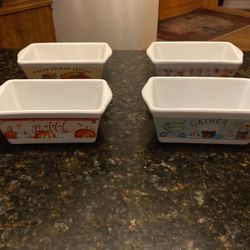 4 Ceramic Autumn  Baking  Dishes