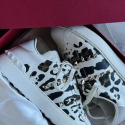 Valentino Garavani Rockstud Leopard Print Sneakers - Excellent Condition